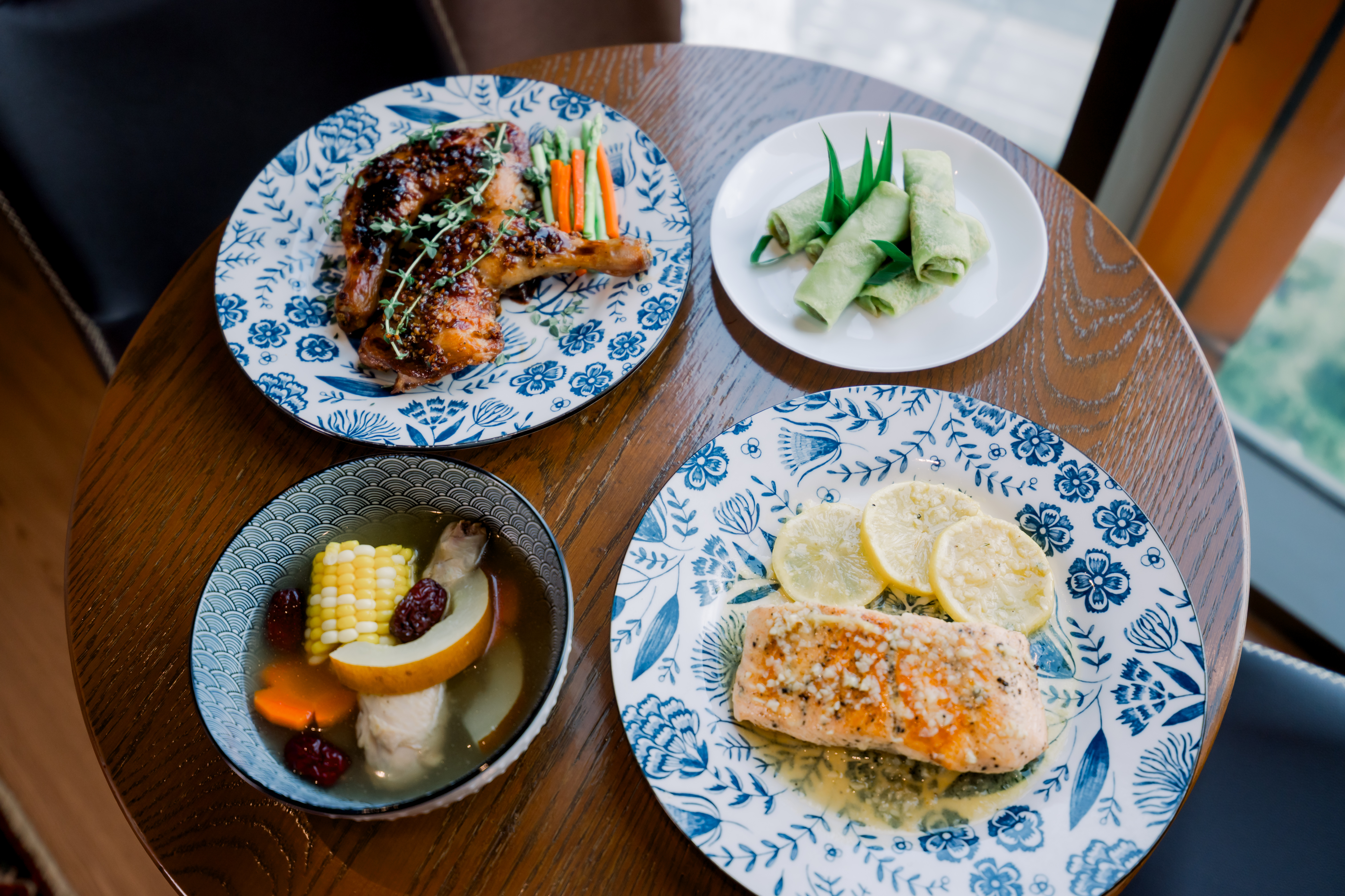 Beautifully plated nourishing halal meal at Embun Teratai